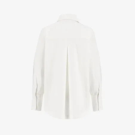 Chemise femme avec poche plaquée en chaine & trame - KONTAKT
