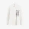 Chemise femme avec poche plaquée en chaine & trame - KONTAKT