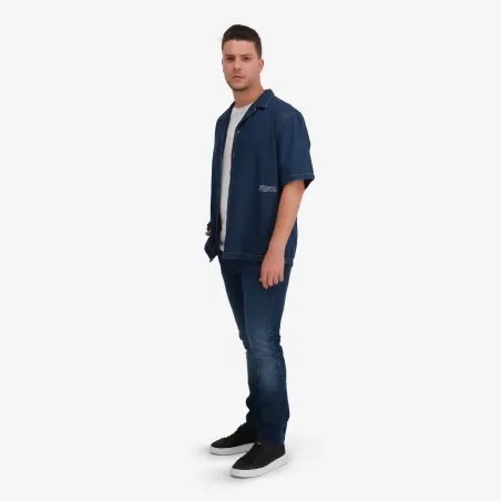 Chemise homme manches courtes en jeans - SHOKRI - KONTAKT