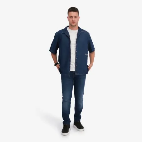 Chemise homme manches courtes en jeans - SHOKRI - KONTAKT