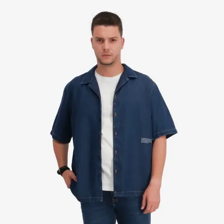 Chemise homme manches courtes en jeans - SHOKRI - KONTAKT