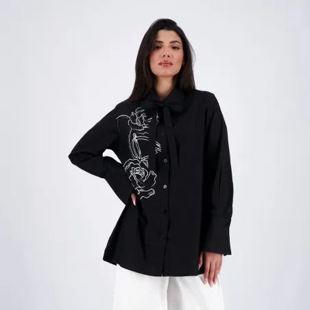 Chemise papillon femme en chaine & trame - KONTAKT