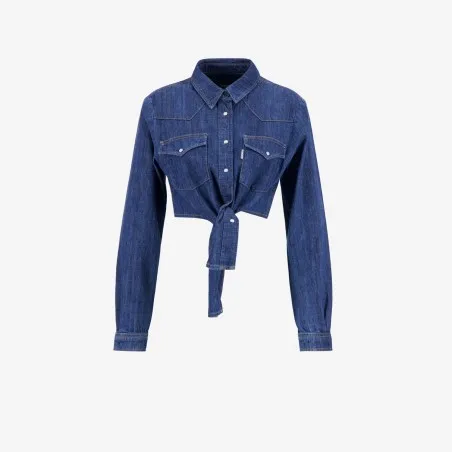 Chemise western cropped avec nœud - KONTAKT