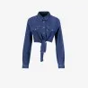 Chemise western cropped avec nœud - KONTAKT