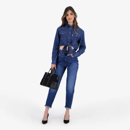 Chemise western cropped avec nœud - KONTAKT