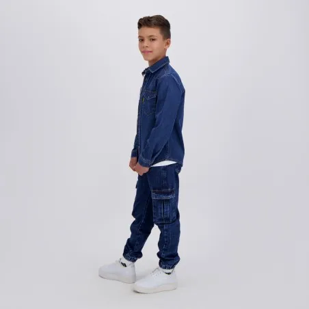 Chemise western garçon en jeans - KONTAKT