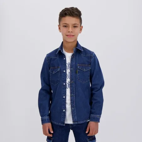Chemise western garçon en jeans - KONTAKT