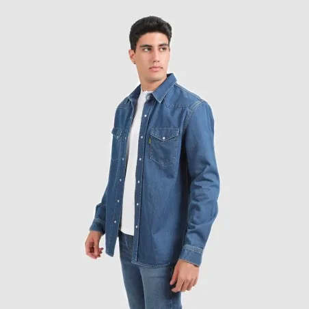 Chemise western homme en jeans - SHEMS - KONTAKT