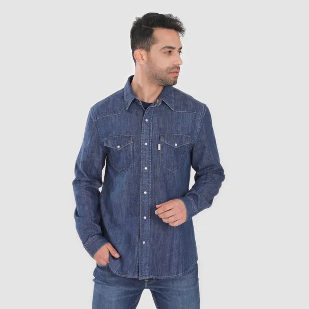 Chemise western homme en jeans - SHEMS - KONTAKT