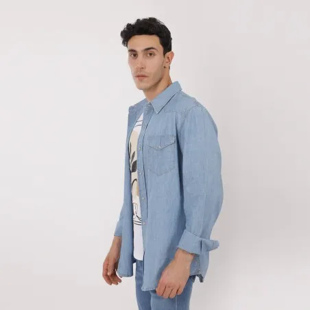 Chemise western homme en jeans - SHEMS - KONTAKT