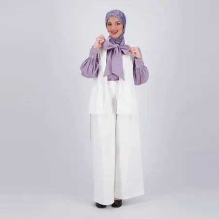 Chino wide leg femme - CHEDIA - KONTAKT