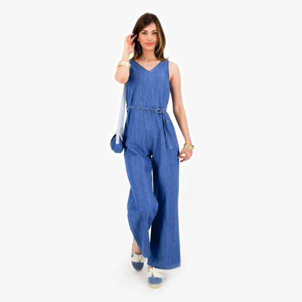 Combinaison fluide femme en jeans-TAMARA - KONTAKT