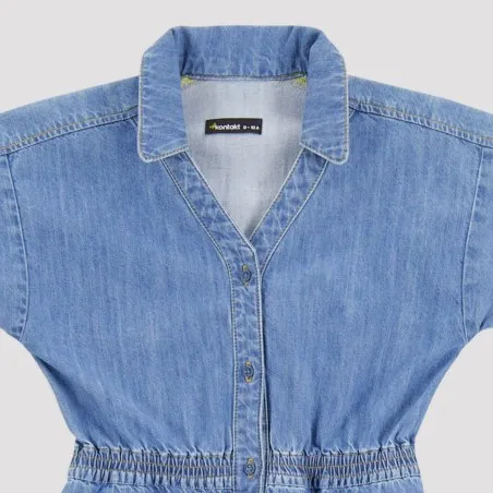 Combi-short fluide fille en jeans - KONTAKT