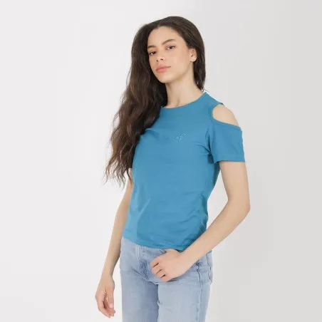 T-shirt femme manches courtes à épaules dénudées - KONTAKT