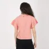 T-shirt femme manches courtes avec volant - KONTAKT