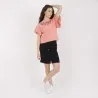 T-shirt femme manches courtes avec volant - KONTAKT
