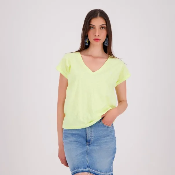 T-shirt femme manches courtes col V - KONTAKT