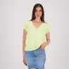 T-shirt femme manches courtes col V - KONTAKT