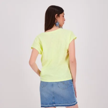 T-shirt femme manches courtes col V - KONTAKT