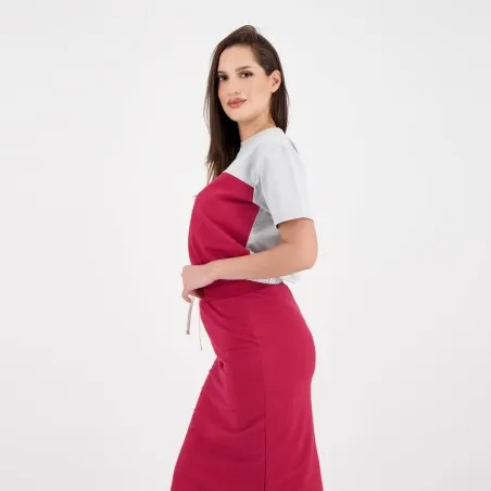 T-shirt femme manches courtes en molleton avec découpe - KONTAKT