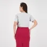 T-shirt femme manches courtes en molleton avec découpe - KONTAKT