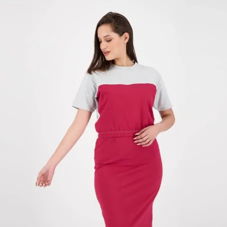 T-shirt femme manches courtes en molleton avec découpe - KONTAKT