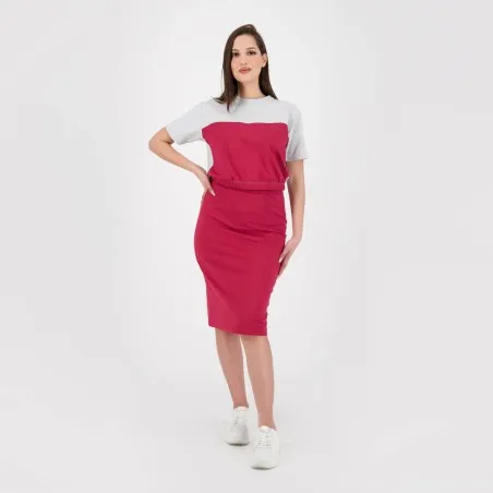 T-shirt femme manches courtes en molleton avec découpe - KONTAKT