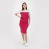 T-shirt femme manches courtes en molleton avec découpe - KONTAKT