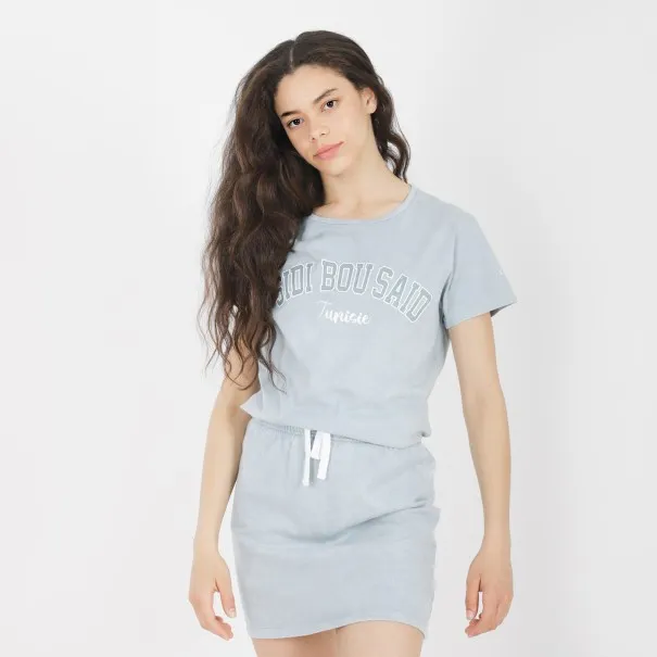 T-shirt femme manches courtes random bleach SIDI BOU SAID - KONTAKT