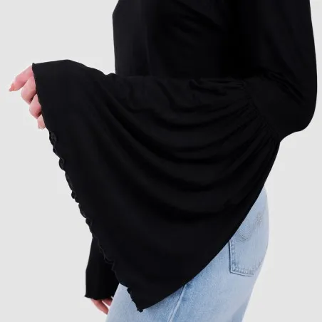 T-shirt femme manches larges avec broderie - KONTAKT