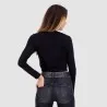T-shirt femme manches longues avec cordon de serrage - KONTAKT