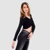 T-shirt femme manches longues avec cordon de serrage - KONTAKT