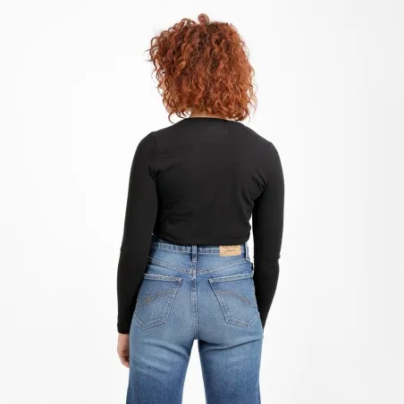 T-shirt femme manches longues avec cordon de serrage - KONTAKT