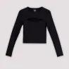 T-shirt femme manches longues avec cut out - KONTAKT