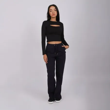 T-shirt femme manches longues avec cut out - KONTAKT