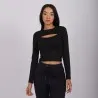 T-shirt femme manches longues avec cut out - KONTAKT