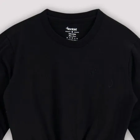 T-shirt femme manches longues avec nœud - KONTAKT