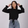 T-shirt femme manches longues avec nœud - KONTAKT