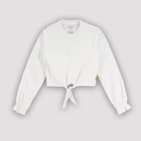 T-shirt femme manches longues avec nœud - KONTAKT