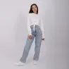 T-shirt femme manches longues avec nœud - KONTAKT