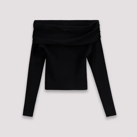 T-shirt femme manches longues col bateau - KONTAKT