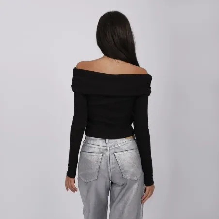 T-shirt femme manches longues col bateau - KONTAKT