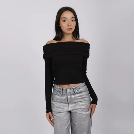 T-shirt femme manches longues col bateau - KONTAKT