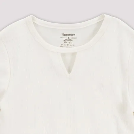 T-shirt femme manches longues cut out - KONTAKT