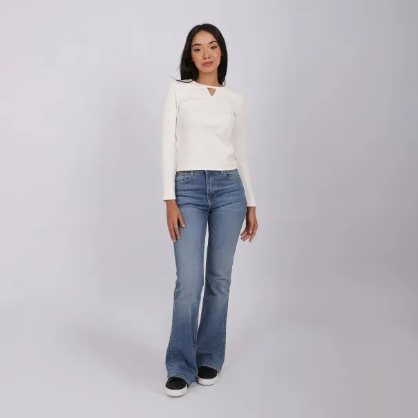 T-shirt femme manches longues cut out - KONTAKT