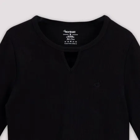 T-shirt femme manches longues cut out - KONTAKT