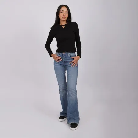 T-shirt femme manches longues cut out - KONTAKT
