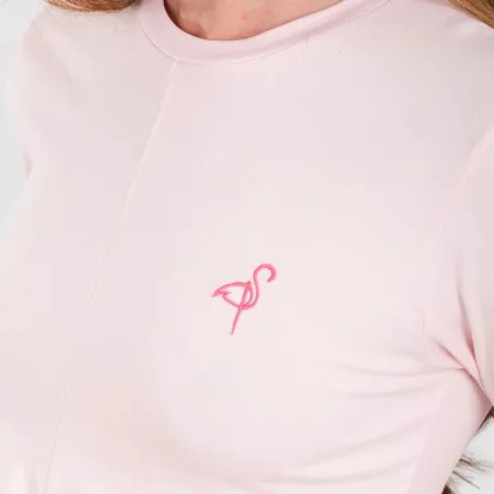 T-shirt femme nouée manches longues avec broderie - KONTAKT