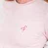 T-shirt femme nouée manches longues avec broderie - KONTAKT