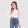 T-shirt femme nouée manches longues avec broderie - KONTAKT